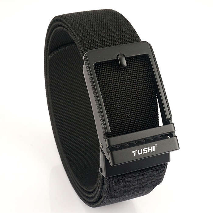 Army Green - TUSHI Metal Automatic Buckle Rigid Tactical Belt Wear Resistant Thickened Pistol Belt f