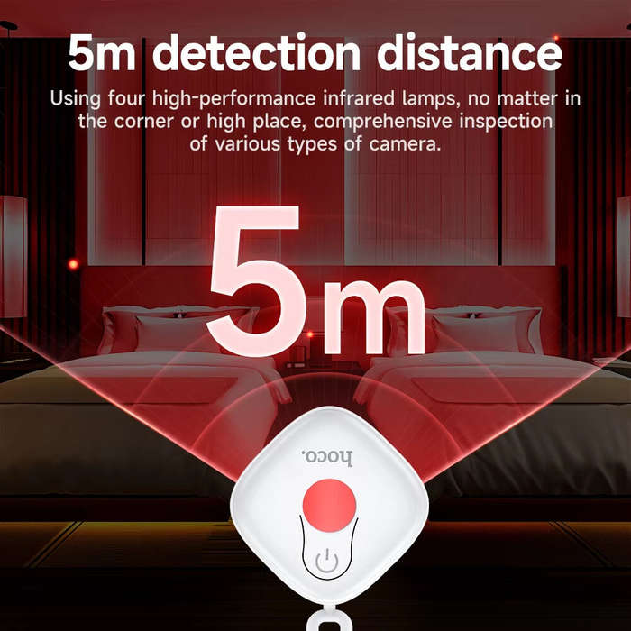 Black - HOCO Full Range Camera Hidden Finder Anti-spys Bug Listening Device GPS Tracker Wireless Sig