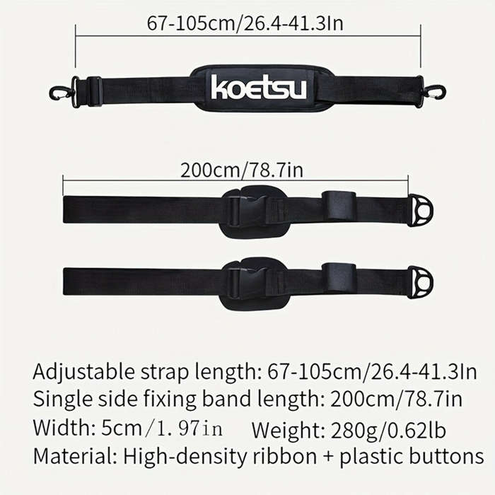Adjustable Paddle Board Shoulder Strap Comfortable Multiple Uses Quick Release Buckles Adjustable Le