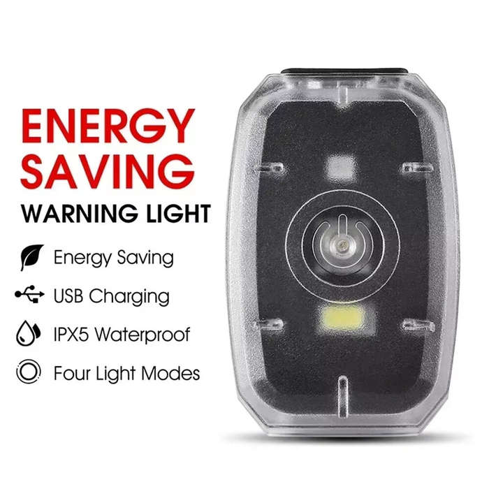 Black - WEST BIKING Mini Portable Bike Taillight 4 Light Modes USB Rechargeable 180 Wide Angle PX5 W