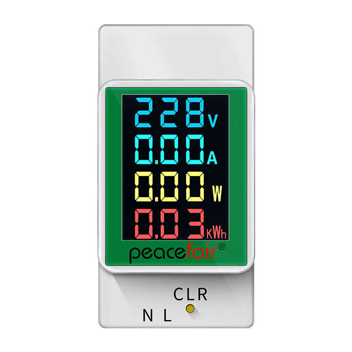 Colorful - Peacefair PZEM-008 Din Rail Electricity Digital Power Energy Meter Watt Kwh Wattmeter Mon