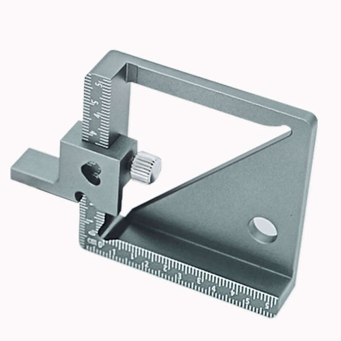 Silver - 45/90 Degree Marking Gauge with Height Width Diameter Measurement for Woodworking