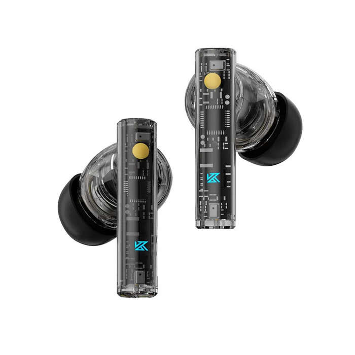 Black - KZ-Carol TWS Bluetooth Headset Wireless ANC Earphone 6-Mic Hybrids Active Noise Cancellation