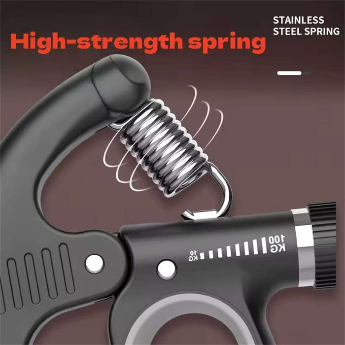 Black Orange - KALOAD 10-100kg Electronic Counting Hand Grip Strengthener Adjustable Muscle Recovery
