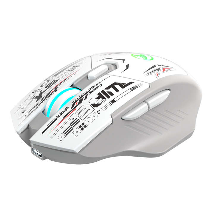 Black - HXSJ T38 Dual-Mode Wireless Gaming Mouse RGB Lighting Silent Click 6 Buttons Adjustable DPI