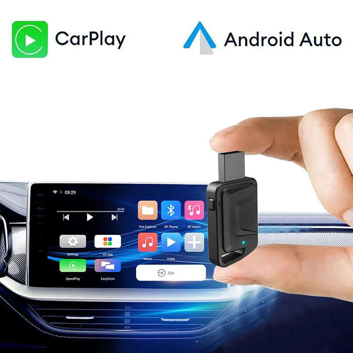 Black - iMars Wired To Wireless Carplay Converter 4.2 Bluetooth Wireless CarPlay Adapter 2.4GHz+5.8G