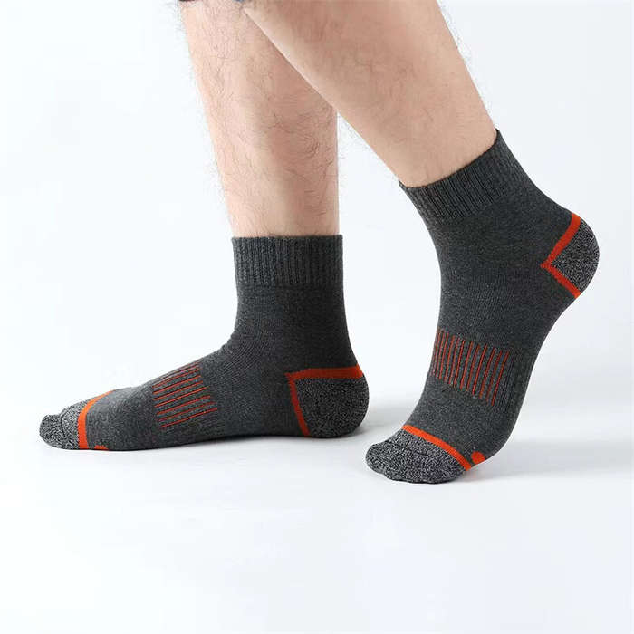 #01 - 5 Pairs High Quality Men's Socks Casual Breathable Sports Running Socks Men Cotton Socks Autum