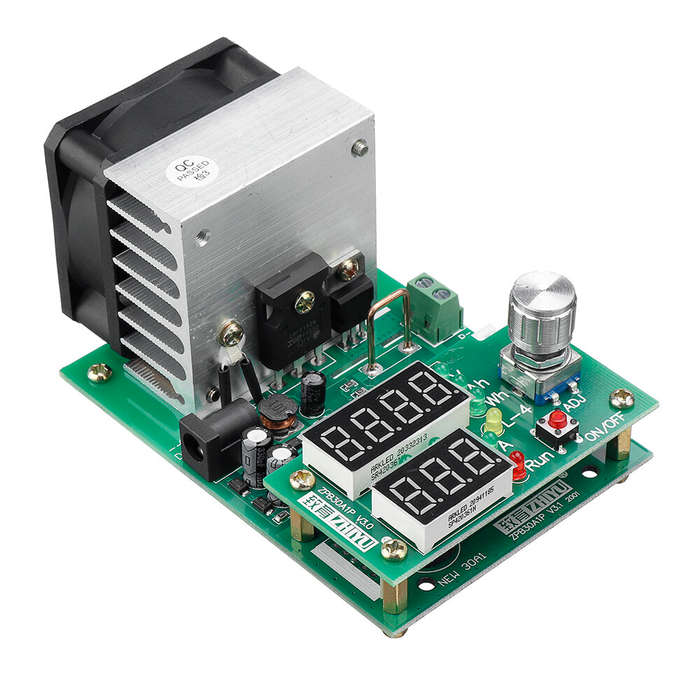 Original ZHIYU 60W / 110W 9.99A 30V Constant Current Electronic Load Aging Battery Capacity Tester