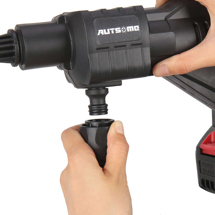 US Plug - AUTSOME 6 In 1 Cordless Car High Pressure Car Washer Washing Cleaner Machine Water Spayer