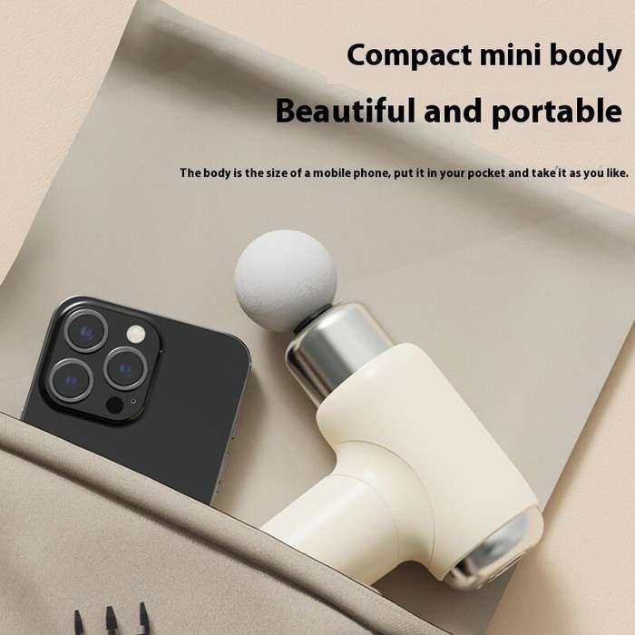 Orange - COSHARE Mini Muscle Massage Gun Portable Fascia Gun Electric Massage Gun 6-Speed Adjustable