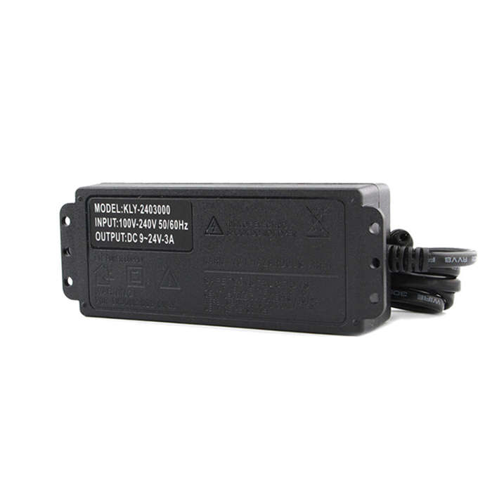 UK Plug - Excellway Adjustable AC To DC Power Supply 9V 12V 15V 18V 24V 3A 72W Power Supply Adapter