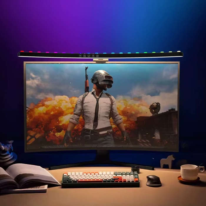 Curved Version - Curved/Straight Monitor Light Bar RGB Dynamic Pickup Stepless Dimming Adjustable Co