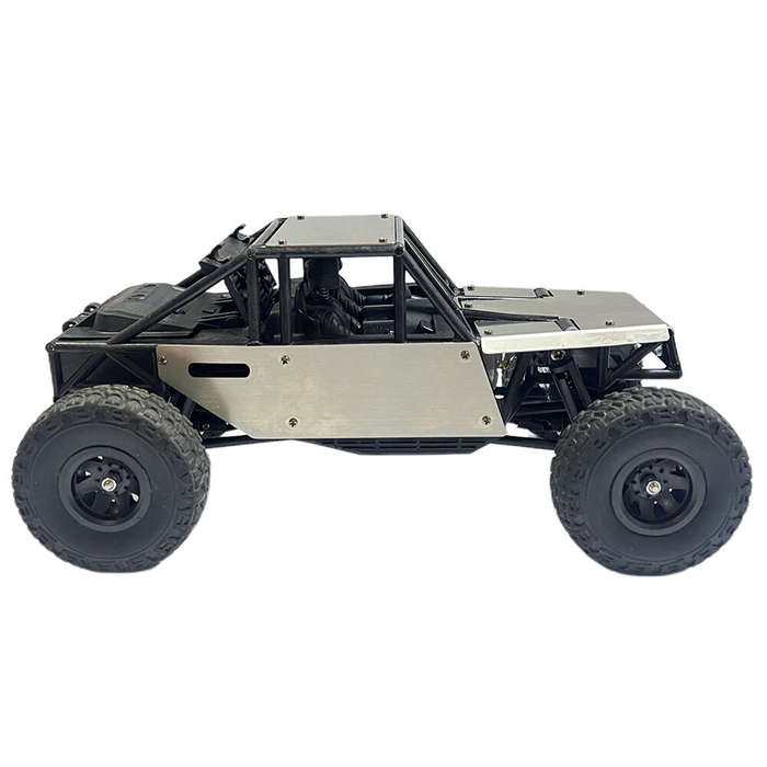 Silver - LDRC 18499 1/18 Rock Crawler RC Car Upgraded Metal Body Shell Vehicles Models Spare Parts A