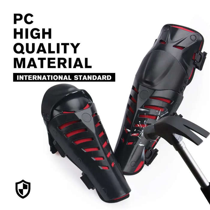 Black - 2pcs Motorcycle Racing Safety Protective Gear Wrist Knee Protector Knee Pads Motorbike Ridin
