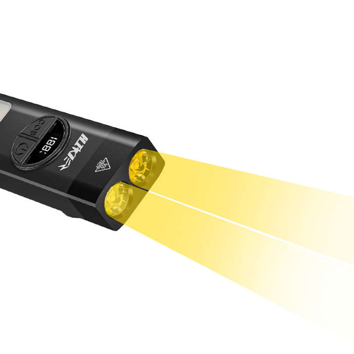 Black - 600LM Portable Flashligh UV Light 8 Lighting Modes Built In 1000mAh Battery Rechargeable Mag