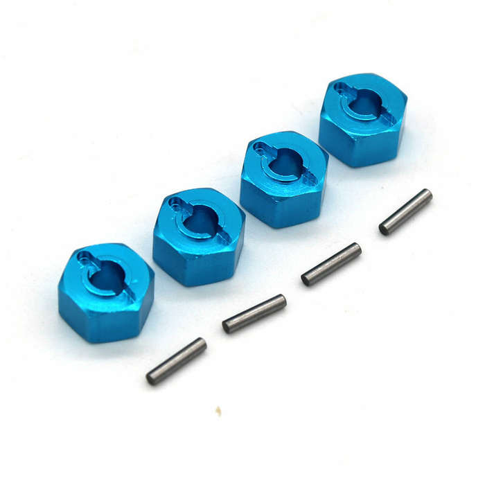 Red - MJX 16207 16208 16209 16210 H16 1/16 Rc Car Metal Upgrade Parts Hexagon Connector