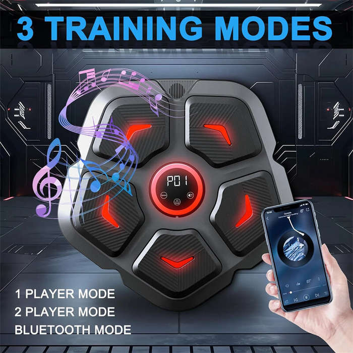Black - KALOAD Smart Electronic Boxing Machine Rhythm Musical Target RGB Lights Music Boxing Taekwon