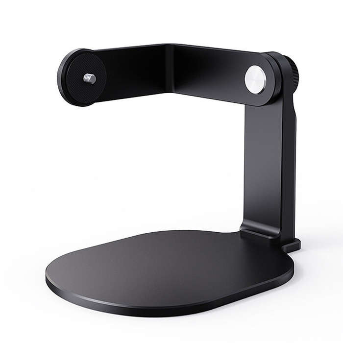 Black - 360 Rotary Rocking Arm Projector Stand Ajustable Mount Bracket with 1/4" Screw for Video Pro