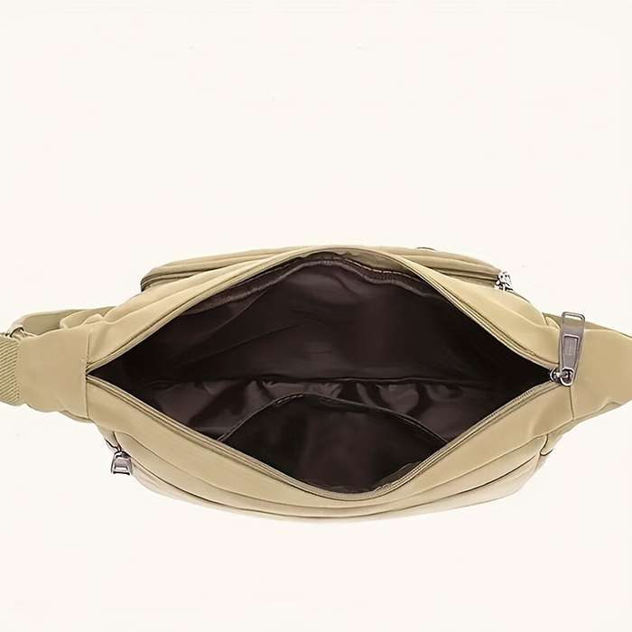 Black - Vintage Canvas Crossbody Bag for Men Adjustable Strap Large Capacity Multi-Layer Zipper Mess