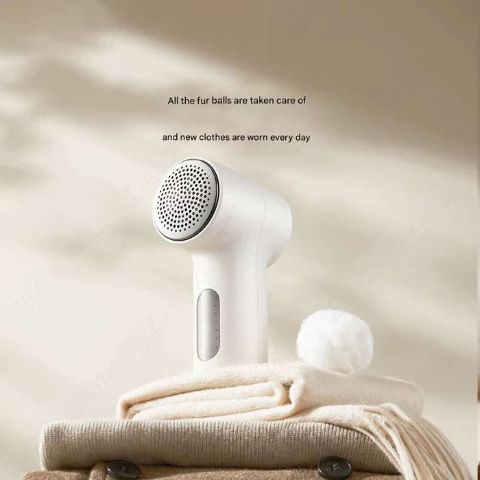 White - XIAOMI MIJIA Portable Lint Remover Rechargeable Fabric Shaver Strong Suction Upgrade Blade L