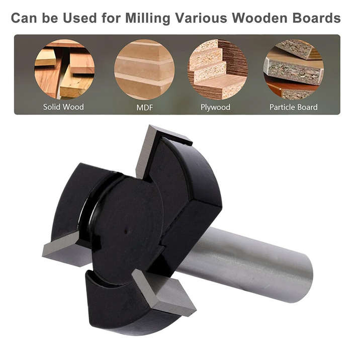 12mm shank - LAVIE 12mm 1/2 Inch Shank 3 Flutes CNC Spoilboard Surfacing Router Bit Carbide Slab Fla