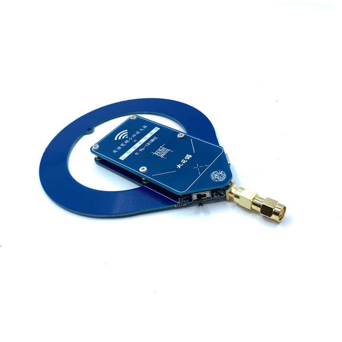 Blue - High Gain Active Loop Antenna Wide Frequency Range 9.9KHz-181MHz 20dB Gain Rechargeable Batte