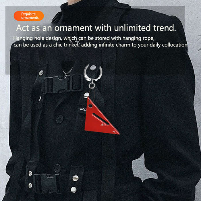 Black - Mini Aluminum Alloy Woodworking Triangle Ruler Compact Mini Right Angle Measuring Tool Metal