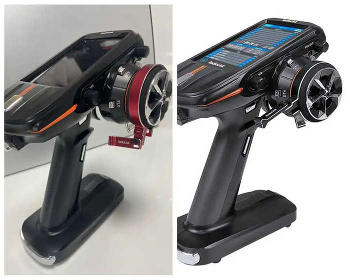 Red - Radiolink RC8X Transmitter Aluminum Alloy Steering Wheel Trigger Adapter Handwheel One-Handed