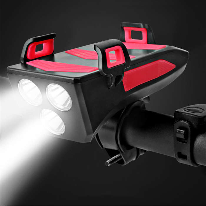 Blue - 4in1 4000mAh Bicycle Lights USB LED Rechargeable MTB Road Bike Waterproof Cycling Front Headl