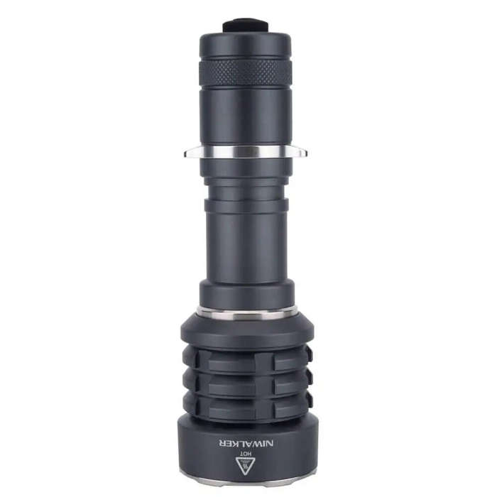 Grey - Niwalker N50T 2300LM 650M Thrower Tactical Flashlight Type-C 21700 Battery USB Rechargeable P