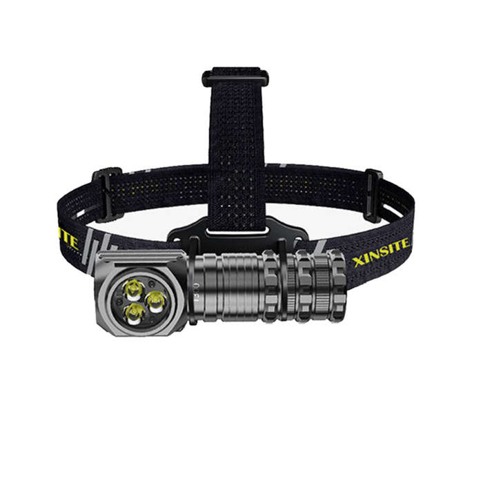 Black - Bikight Type-C USB Rechargeable Headlamp 18650 White Red LED Headlight Fishing Torch 7 Gears