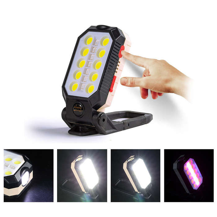 Type A-Big - Bikight USB Rechargeable COB Work Light Portable LED Flashlight Adjustable Waterproof C