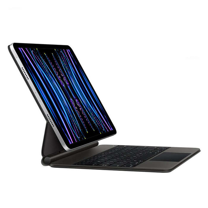 German - Multi-language Tablet Protective Keyboard Case with Touchpad for iPad Pro 11(M4) Foldable B