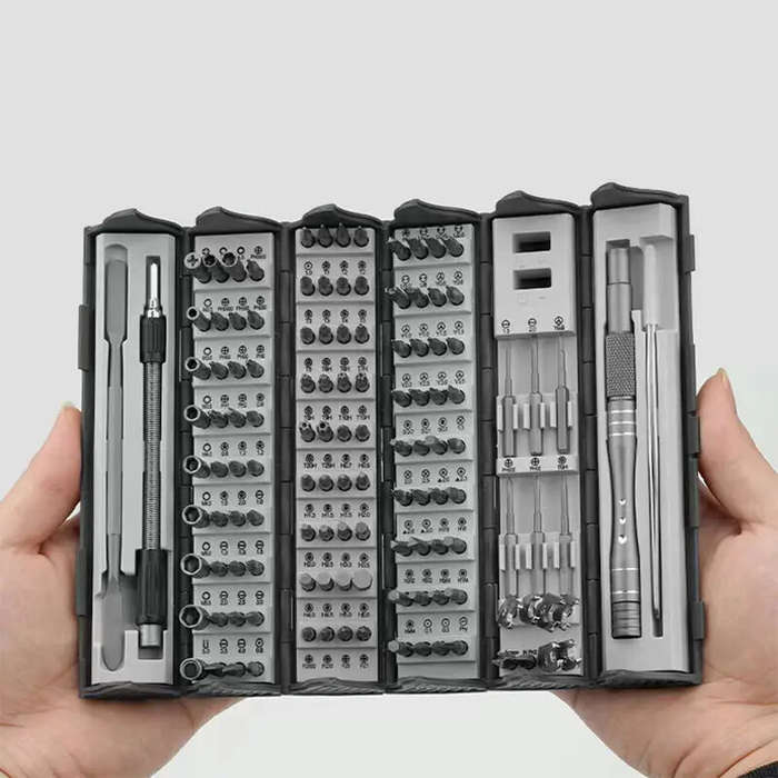 Black - 128 in 1 Precision Screwdriver Set CR-V Steel Magnetic Driver Kit Flexible Shaft for Electro