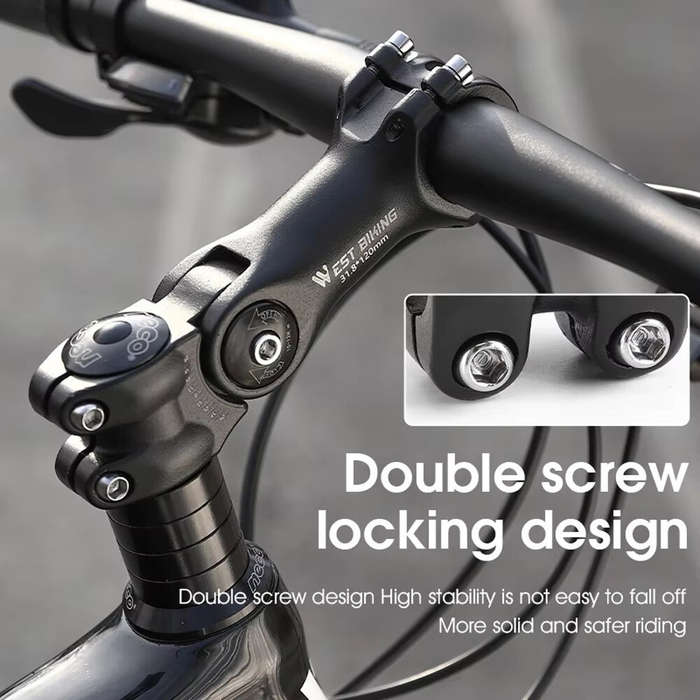 25.4*120mm - WEST BIKING 60 Adjustable Bicycle Handlebar Booster 25.4mm Aluminum Alloy Bike Front Fo