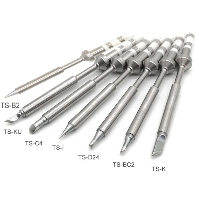 TS-D24 - Replacement Black Chrome Tip Soldering Iron Tips for Digital LCD Soldering Iron