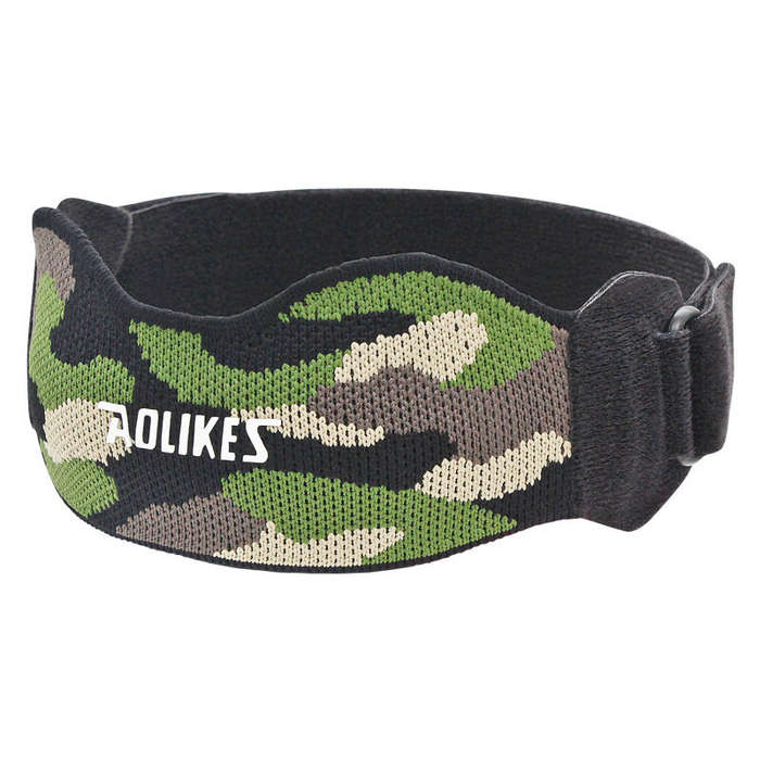 Black - AOLIKES 1PCS Sports Patella Strap Knee Brace Support Silicone Soft Muscle Strength for Arthr