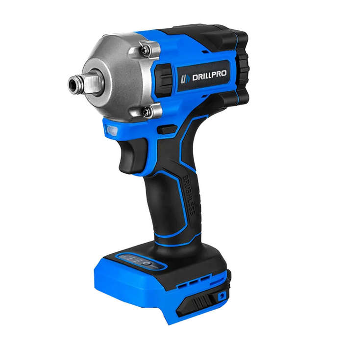 Drillpro 1000N.m High-Torque Brushless Electric Cordless Wrench Adjustable 3 Gears with LED Work Lig