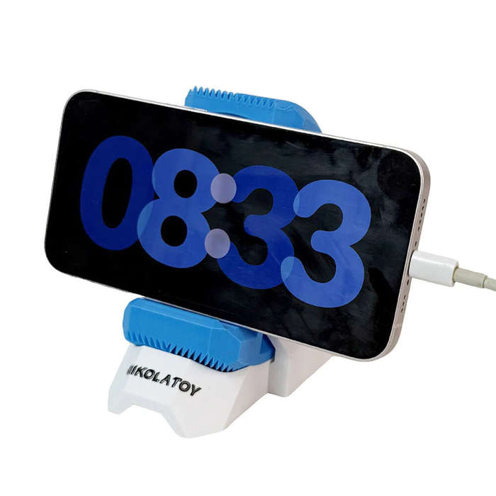 Blue - NIKOLATOY 3D Printed Adjustable Mechanical Phone Holder Creative Desktop Decoration Toys