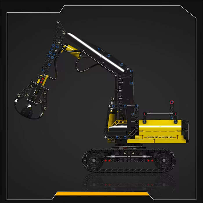 Yellow - Mould King 17077 Technical Car Toys The RC Hydraulic Log Grapple Building Block Enginerring