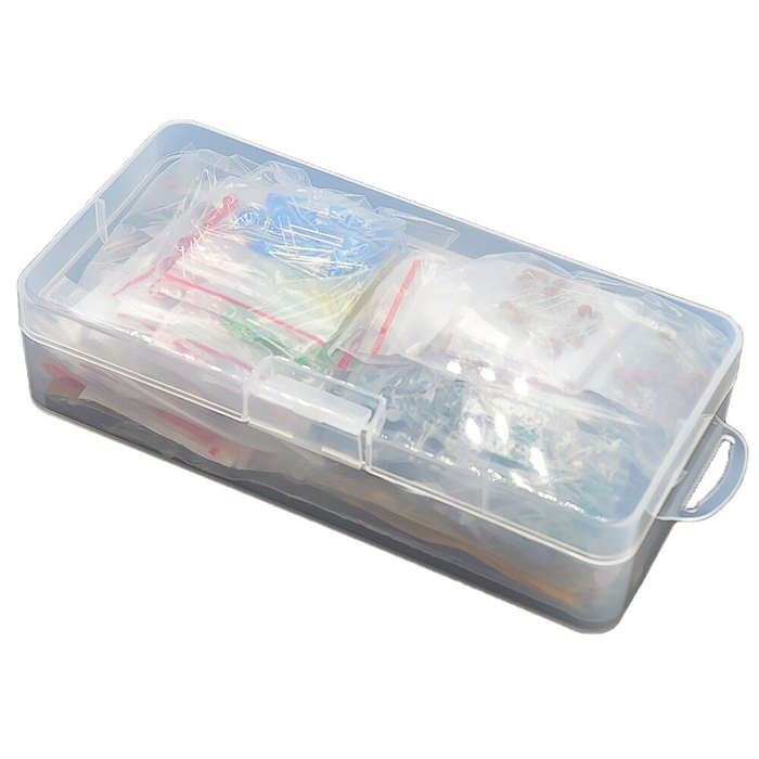 1390PCS 6 Kinds of Electronic Component Packages Resistor Electrolytic Capacitor LED Light-emitting