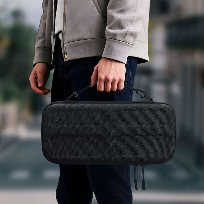 Black - JYS JYS-NS2282 Switch2 Carrying Case EVA Shockproof Water-Resistant 10 Game Card Slots 1680D