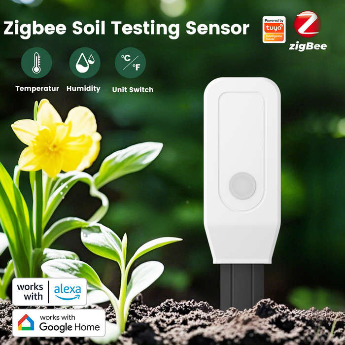 zigbee3.0 - Tuya WiFi/Zigbee3.0 Smart Soil Moisture Tester Thermometer Hygrometer Gardens Farms Lawn