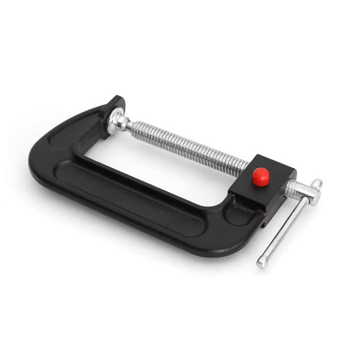 Black - 1Pcs C Clamp 4 Inch Heavy Duty G-Clamp Wood Working Clamp with Quick Move Button for DIY Car