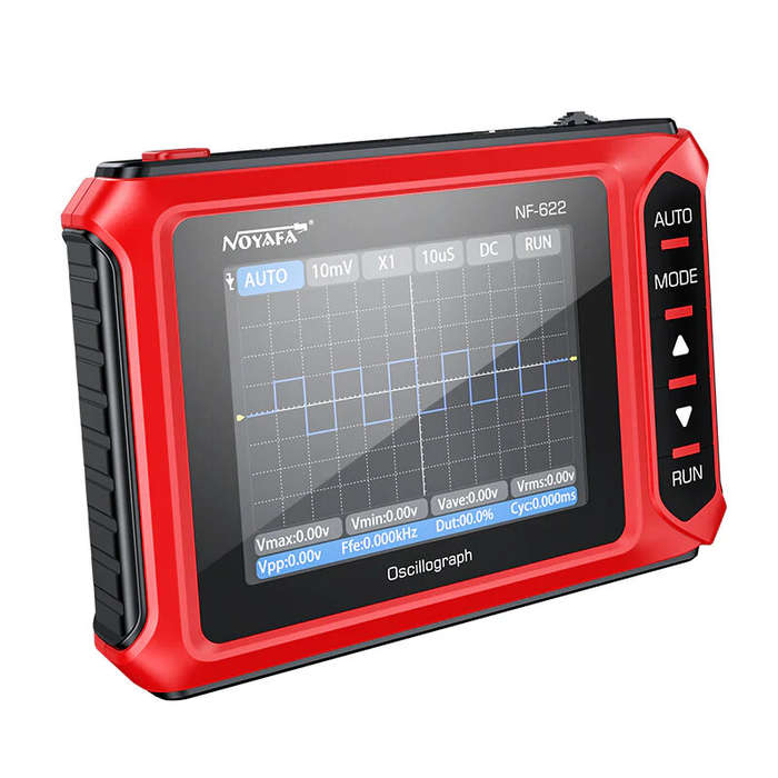 Red - NOYAFA NF-622 Mini Handheld Digital Oscilloscope 2.8 Inch TFT Display 2.5MS/S Sampling Rate Au