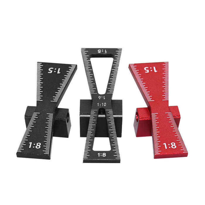 #C - 1:5/1:8 Aluminum Alloy Dovetail Joint Hinge Gauge Marking Template Woodworking Tool High Streng