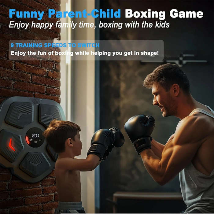 Black - KALOAD Smart Electronic Boxing Machine Rhythm Musical Target RGB Lights Music Boxing Taekwon