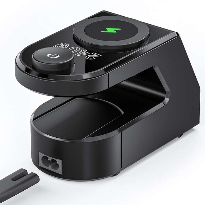 EU Plug - [GaN]Blitzwolf BW-FW10 240W 10-in-1 Wireless Alarm Clock Charger 2USB-A+4USB-C PD3.1/3.0 Q