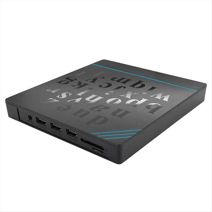 Black - 7 In1 USB 3.0 Type-C DVD CD ROM Disk Drive Player Burner Rewriter with SD Card Reader and US