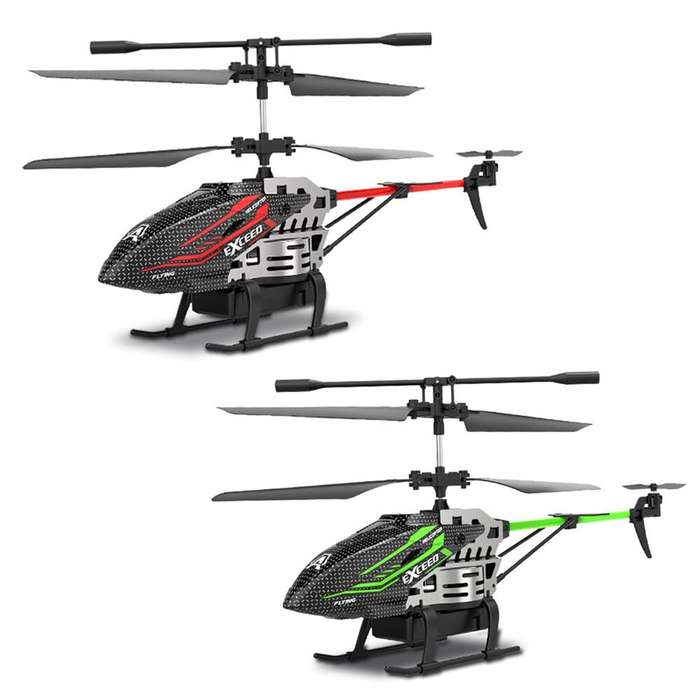 Red - J28 2.4G 3.5CH Colorful LED lights Fixed-height Hovering One Key Takeoff and Landing RC Helico